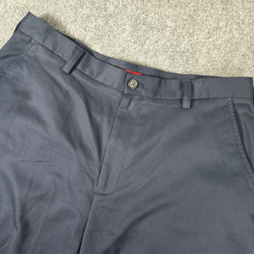 IZOD Mens Size 36‎ Blue Flat Front Casual Chino Shorts